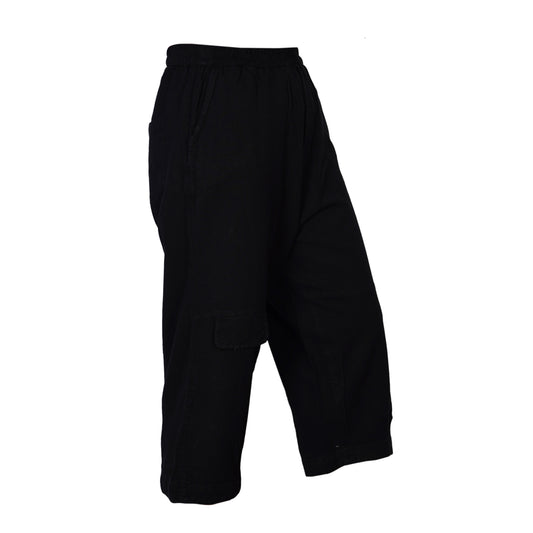 Mens Ankle Length Summer Work Pants Cotton Relaxed Fit Casual Hippy Trousers