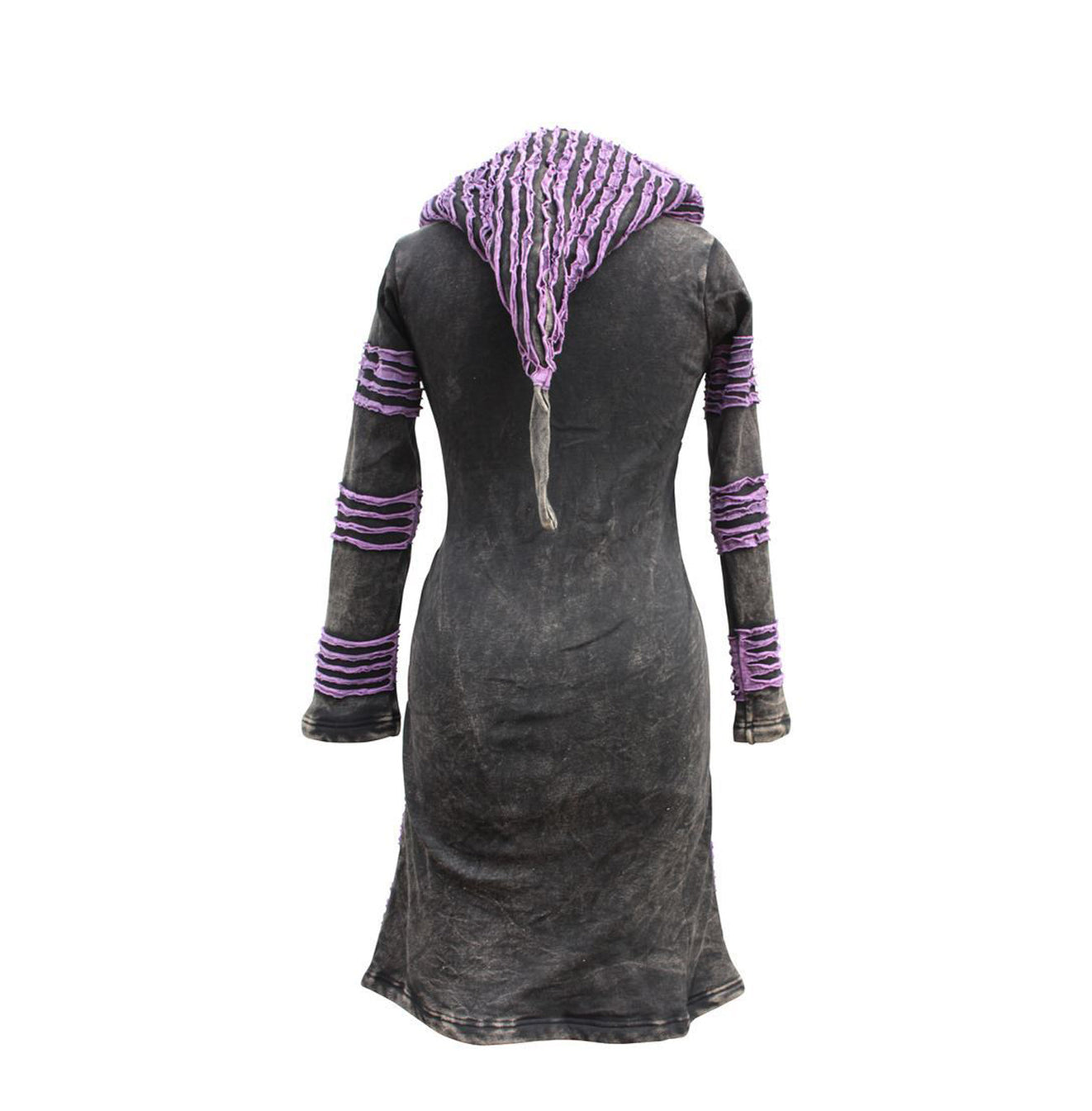 Women's Stonewashed Razor Cut Knee Length Jacket