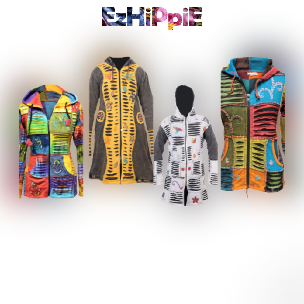 Stylish and Versatile: Embroidery Hoodie Jacket and Long Coat for Women