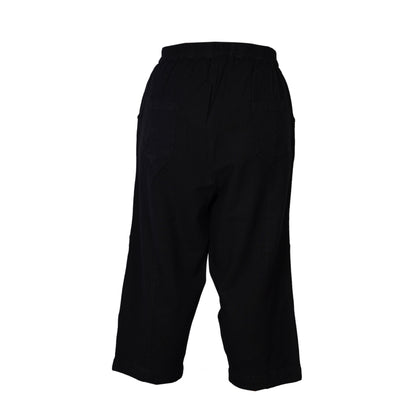 Mens Ankle Length Summer Work Pants Cotton Relaxed Fit Casual Hippy Trousers