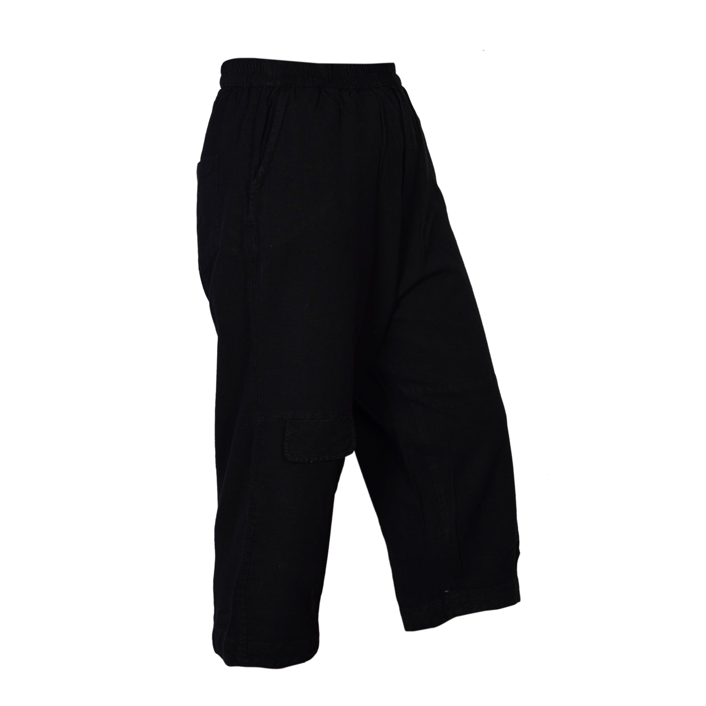 Mens Ankle Length Summer Work Pants Cotton Relaxed Fit Casual Hippy Trousers