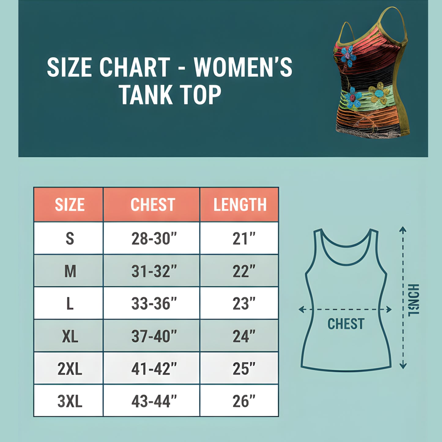 WOMEN RAZOR CUT FLOWER EMBROIDERED HIPPIE TANK TOP