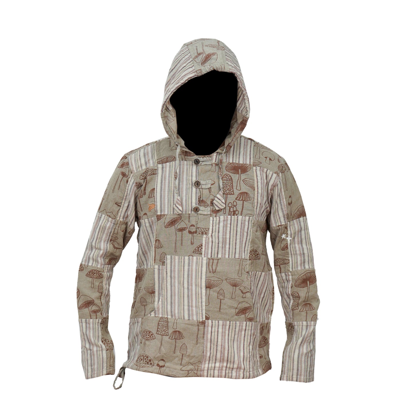 Mens Lightweight Hippie Hooded Shirt