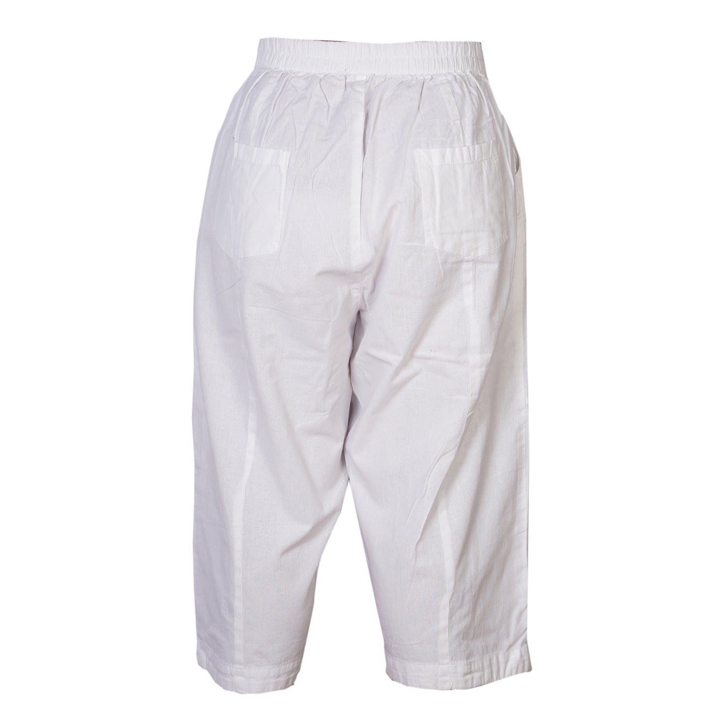 Mens Ankle Length Summer Work Pants Cotton Relaxed Fit Casual Hippy Trousers