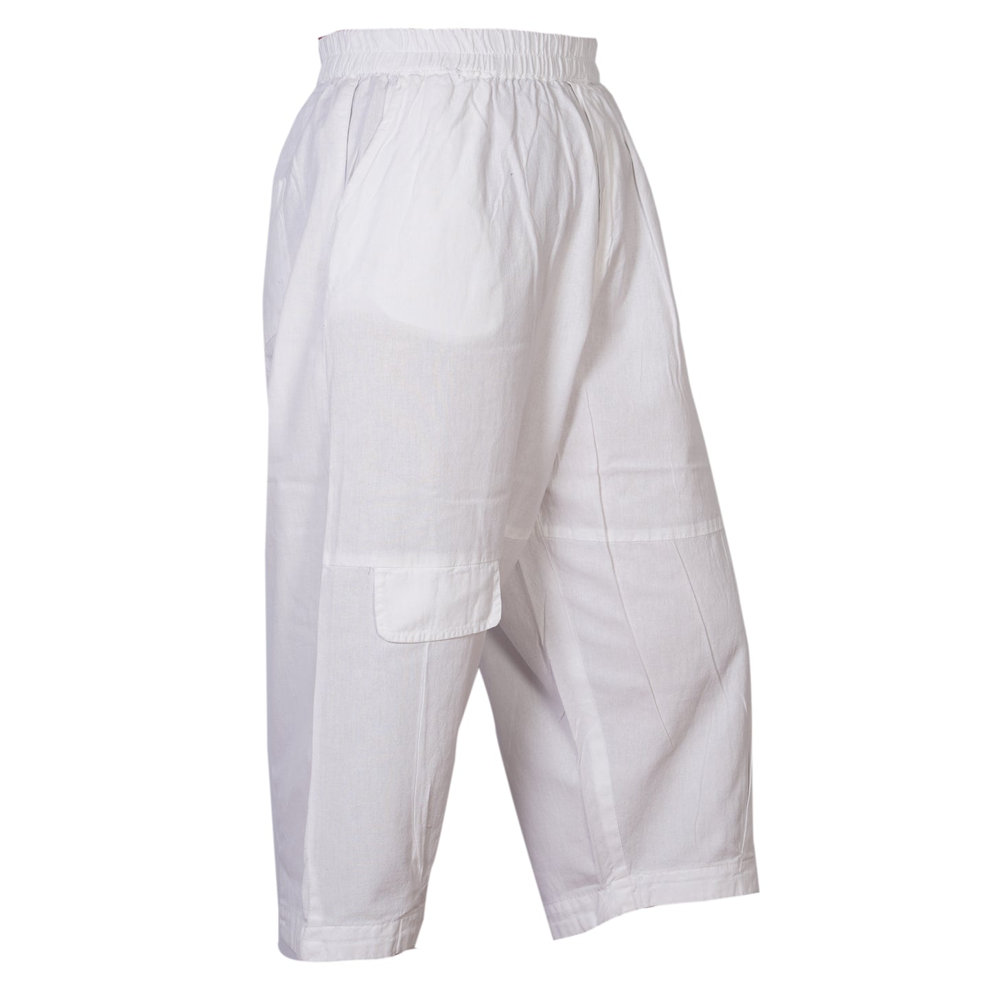 Mens Ankle Length Summer Work Pants Cotton Relaxed Fit Casual Hippy Trousers