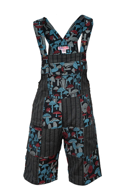 Women's Short Dungarees Patchwork Cotton Hippie Summer Jumpsuits