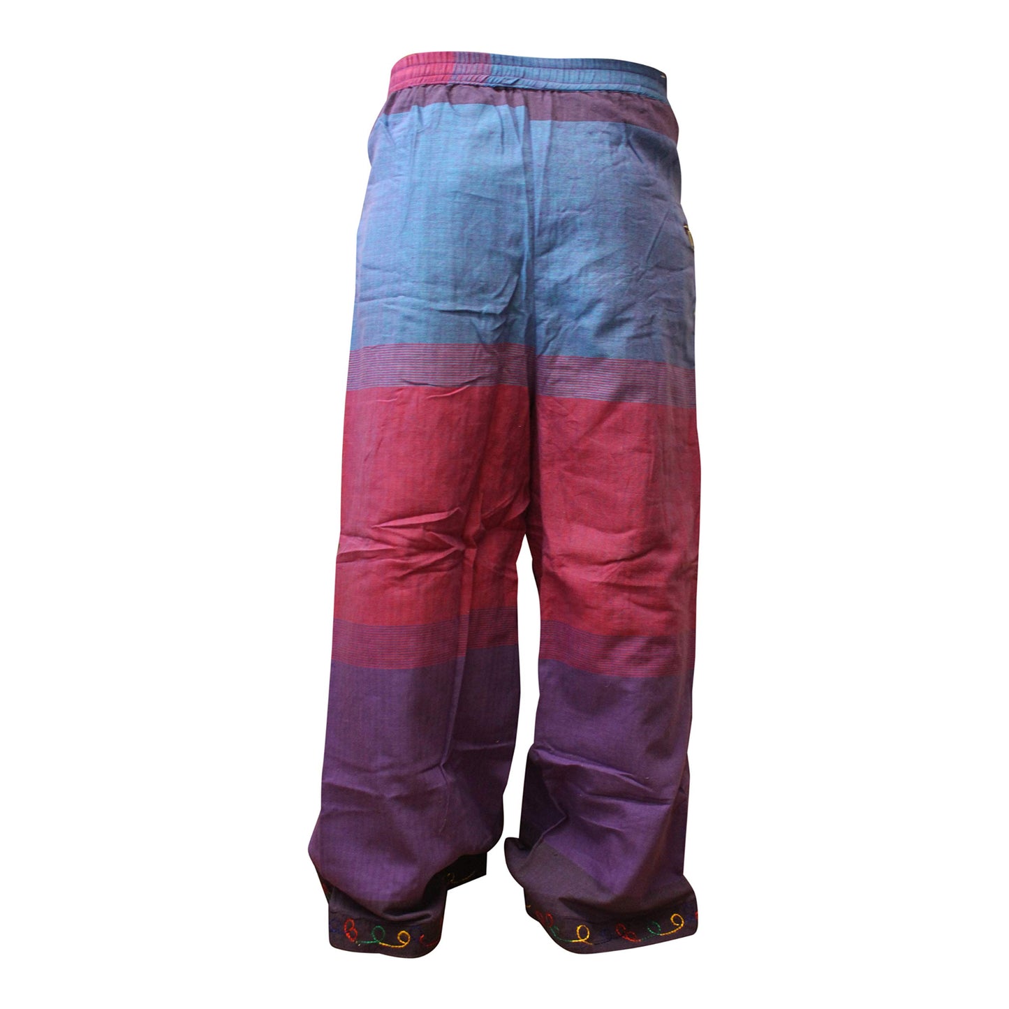 WOMEN MULTICOLOURED HIPPIE WRAP TROUSER PANTS