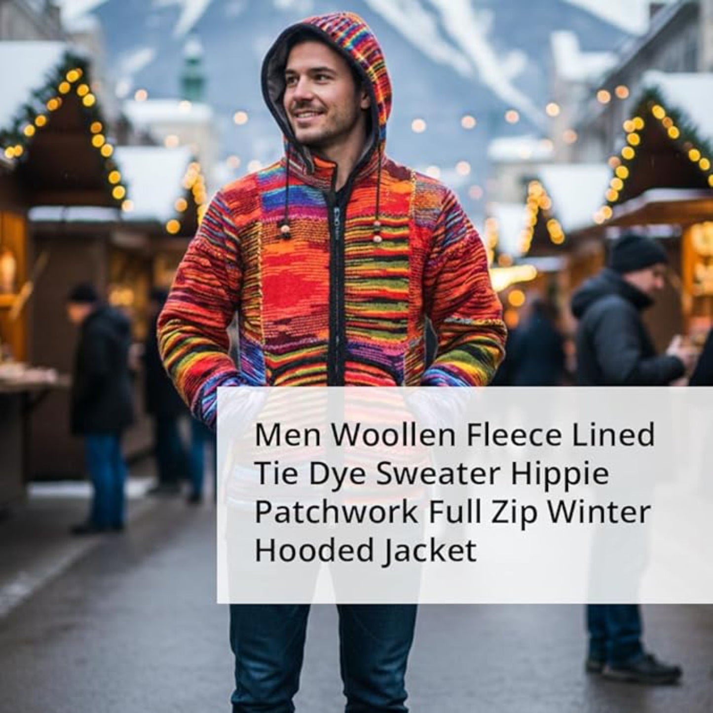 Men's Tie Dye Knitted Jacket