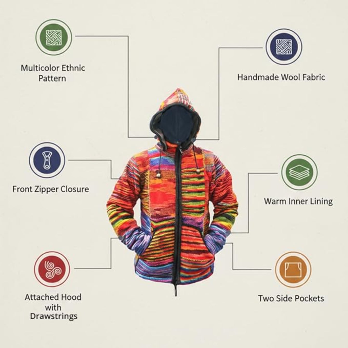 Men's Tie Dye Knitted Jacket