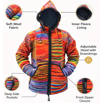 Men's Tie Dye Knitted Jacket