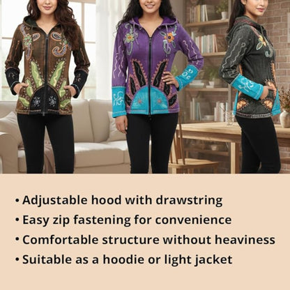 Women's Sun Flames Hoodie Jacket