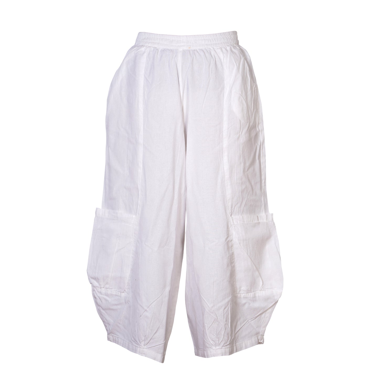 Men's Casual Relaxed Fit Elastic Waist Hippie Cotton Cargo Trouser