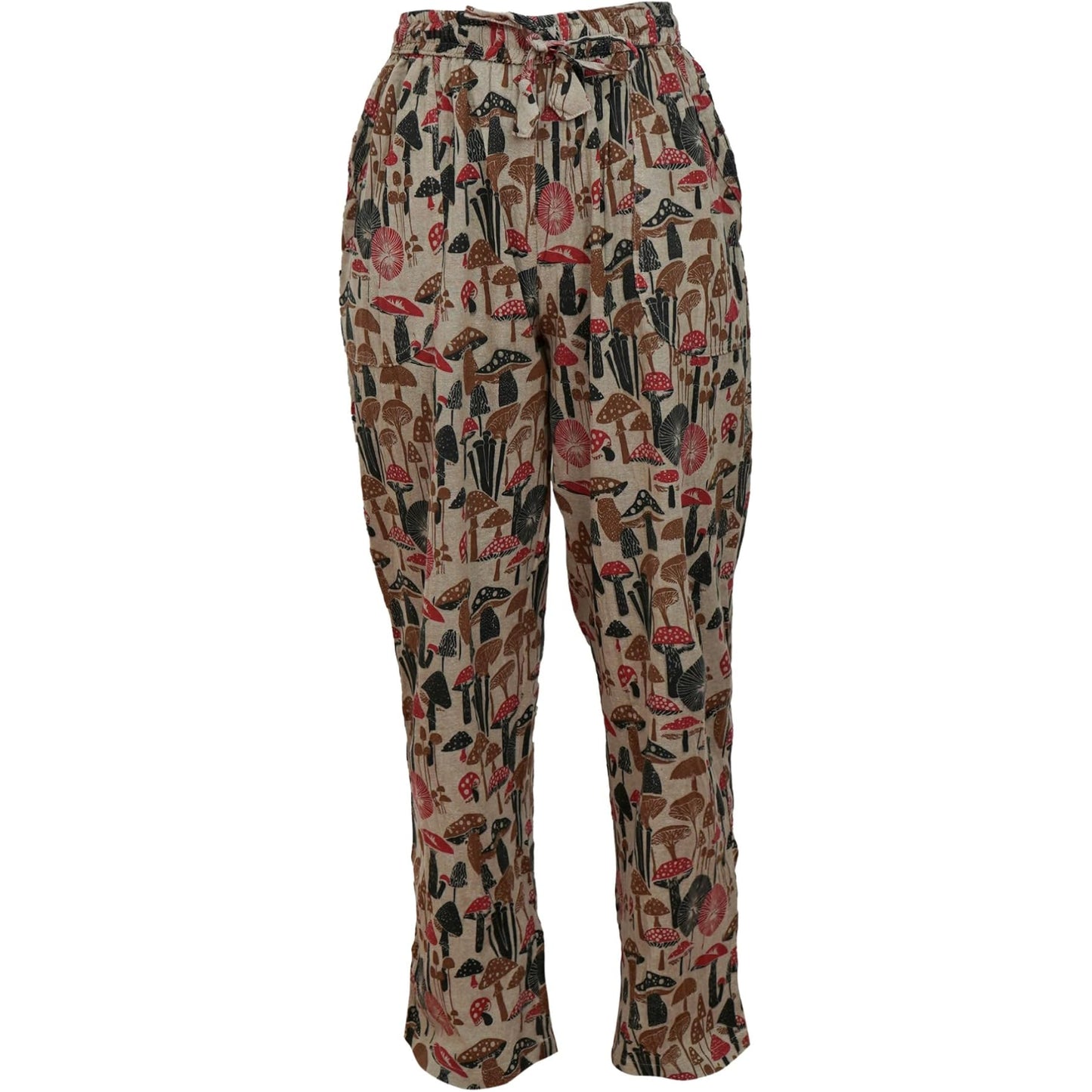 Womens Hippie Trouser Mushroom Print Harem Pants Elastic Waist Yoga Boho Pajama