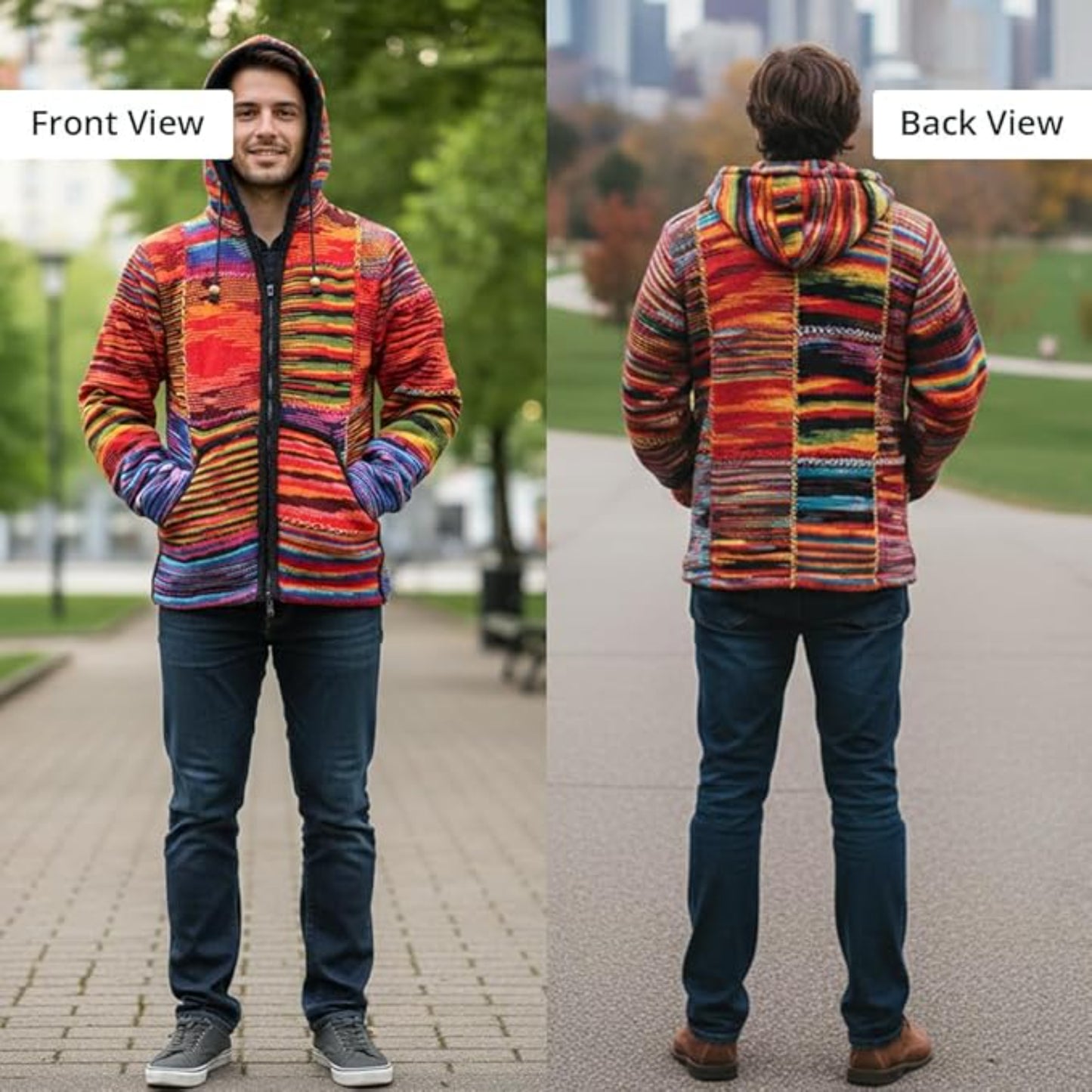 Men's Tie Dye Knitted Jacket