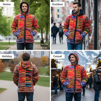 Men's Tie Dye Knitted Jacket