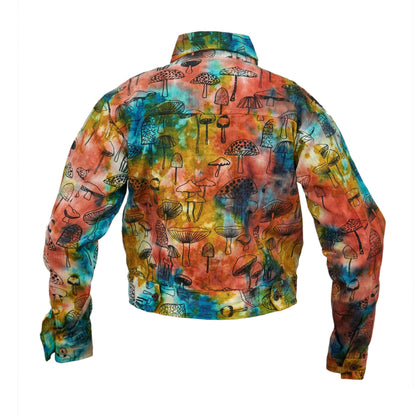 Womens Long Sleeve Tops Tie Dye Button Down Hippie Shirt