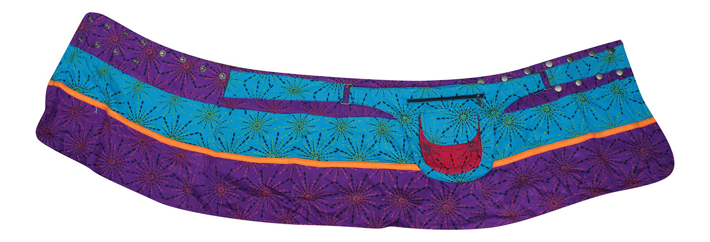 WOMEN REVERSIBLE BOTH SIDE WRAP ROUND HIPPIE POPPER SKIRTS