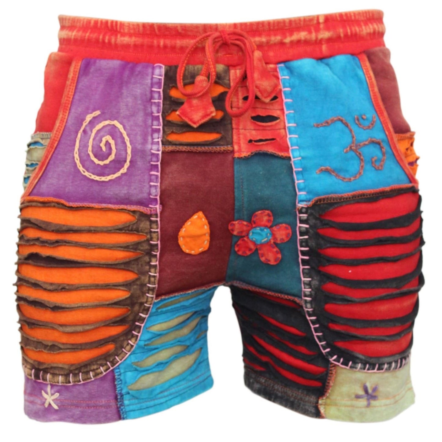 WOMEN FADED STONEWASHED CASUAL SUMMER PANT HOLIDAY HIPPIE SHORTS