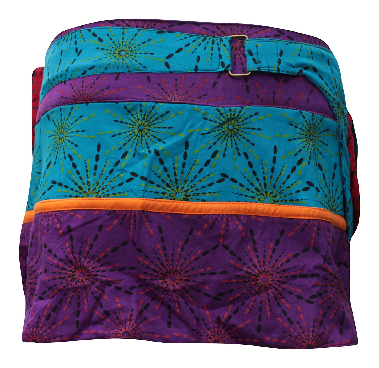 WOMEN REVERSIBLE BOTH SIDE WRAP ROUND HIPPIE POPPER SKIRTS