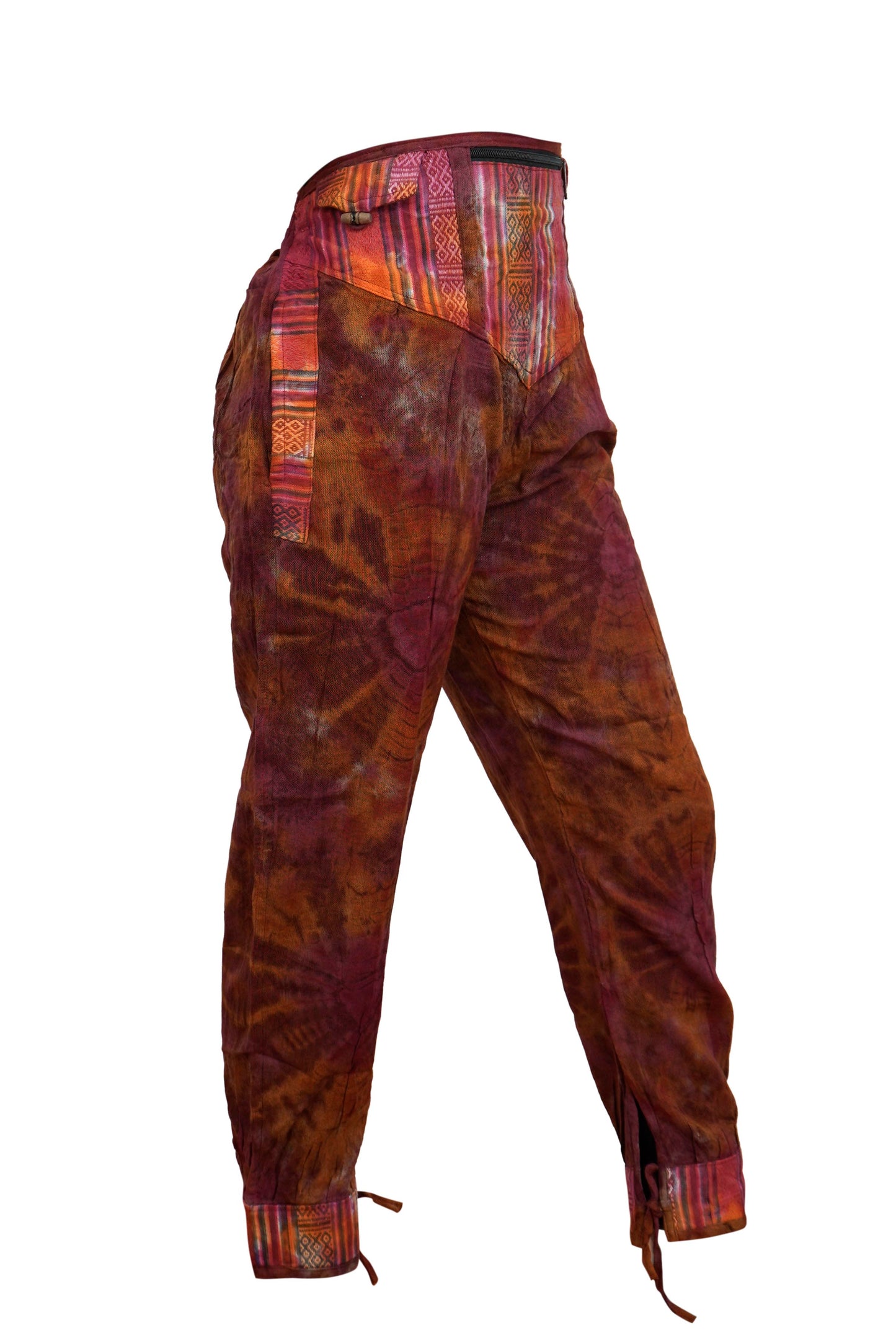 Womens Tie Dye Skirt Trouser Elastic Waist Hippie Pants