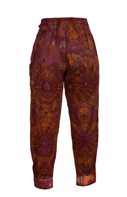 Womens Tie Dye Skirt Trouser Elastic Waist Hippie Pants