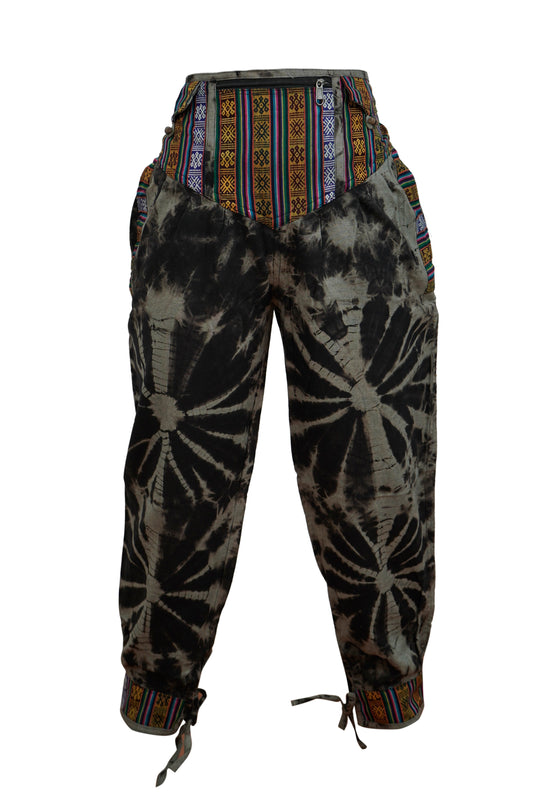 Womens Tie Dye Skirt Trouser Elastic Waist Hippie Pants