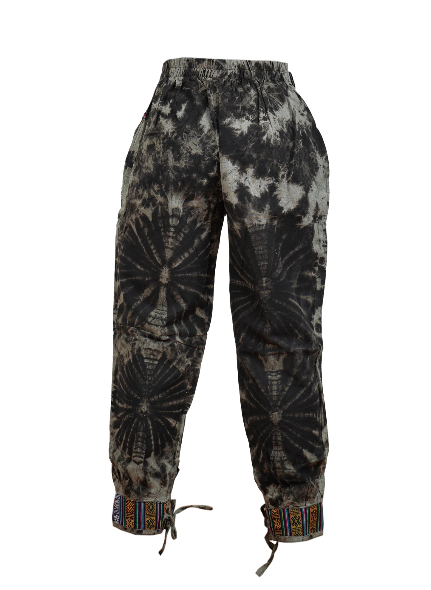 Womens Tie Dye Skirt Trouser Elastic Waist Hippie Pants