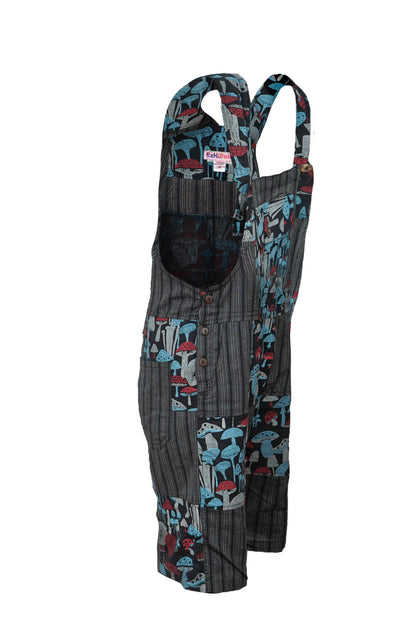 Women's Short Dungarees Patchwork Cotton Hippie Summer Jumpsuits