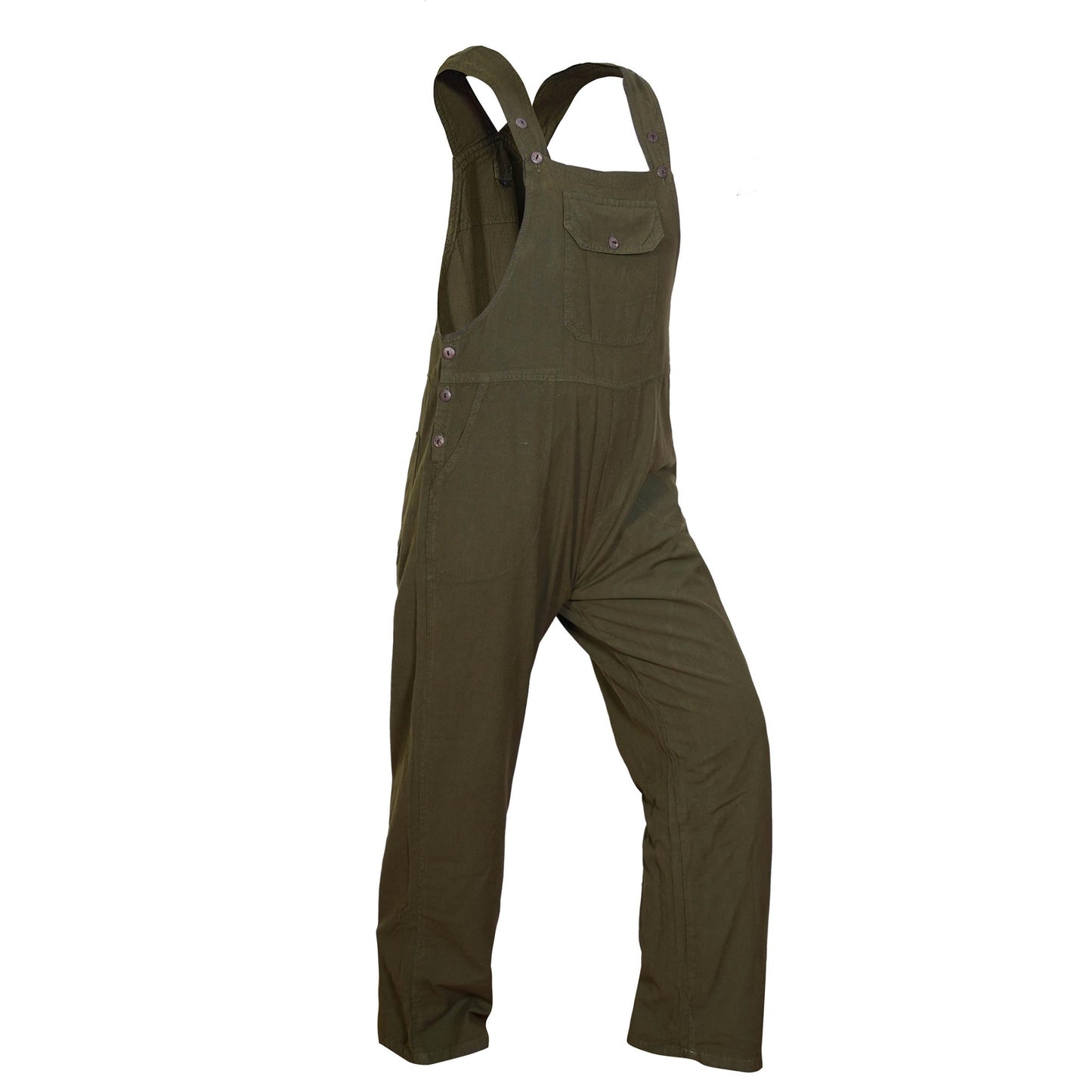 Women's Dungaree Cotton Hippie Classic Summer Jumpsuit with Adjustable Straps