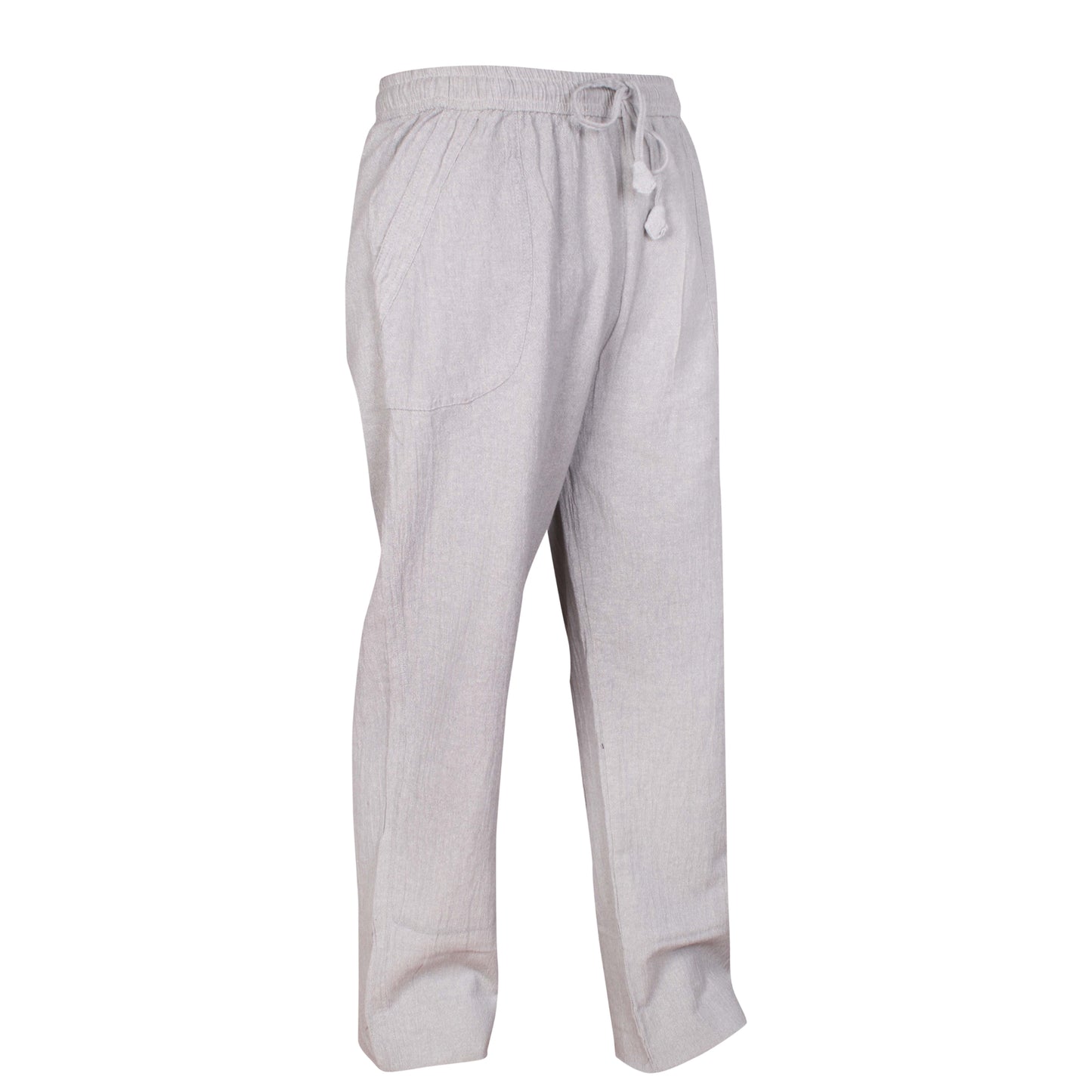 WOMENS PLAIN TROUSERS ELASTICATED WAIST YOGA PANTS WITH POCKETS