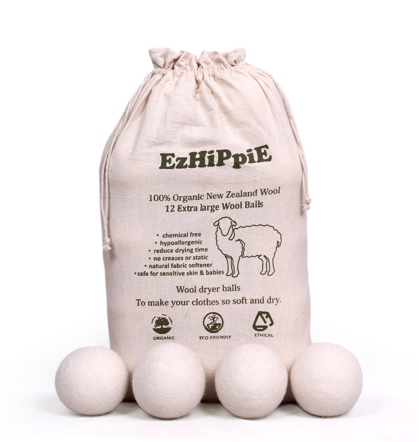 Natural Wool Dryer Balls