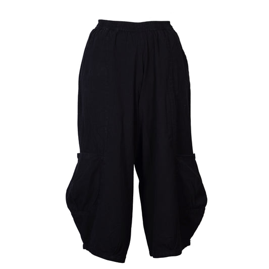 Men's Casual Relaxed Fit Elastic Waist Hippie Cotton Cargo Trouser