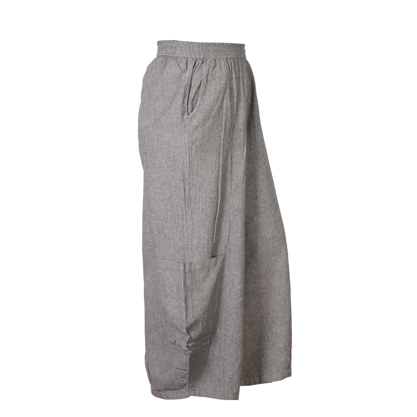 Men's Casual Relaxed Fit Elastic Waist Hippie Cotton Cargo Trouser