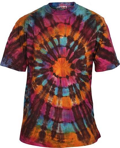 Men Tie Dye Lightweight Cotton Tee Shirts Festival Hippie Tops
