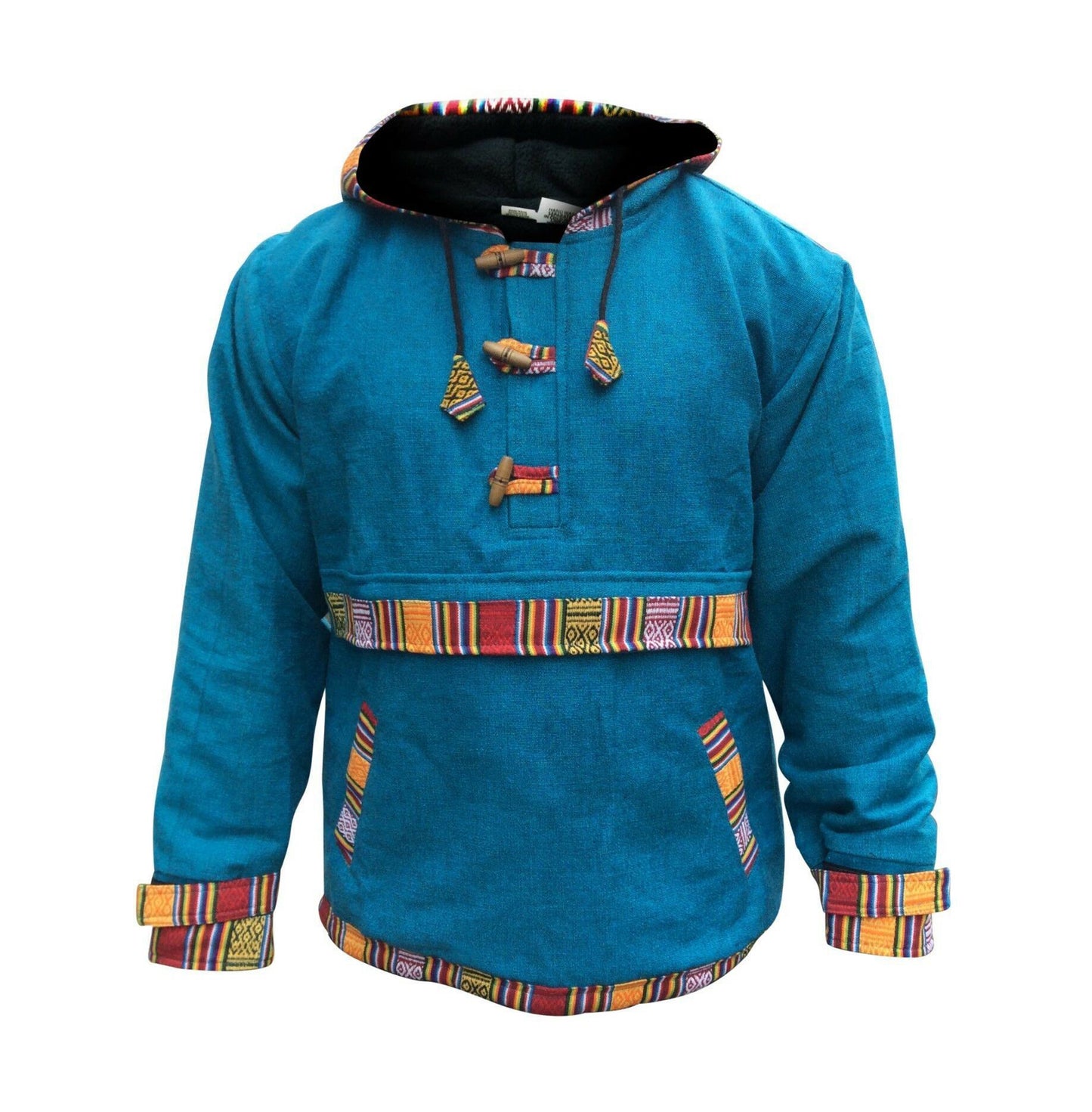 Unisex Woven Cotton Fleece Lined Pull Over