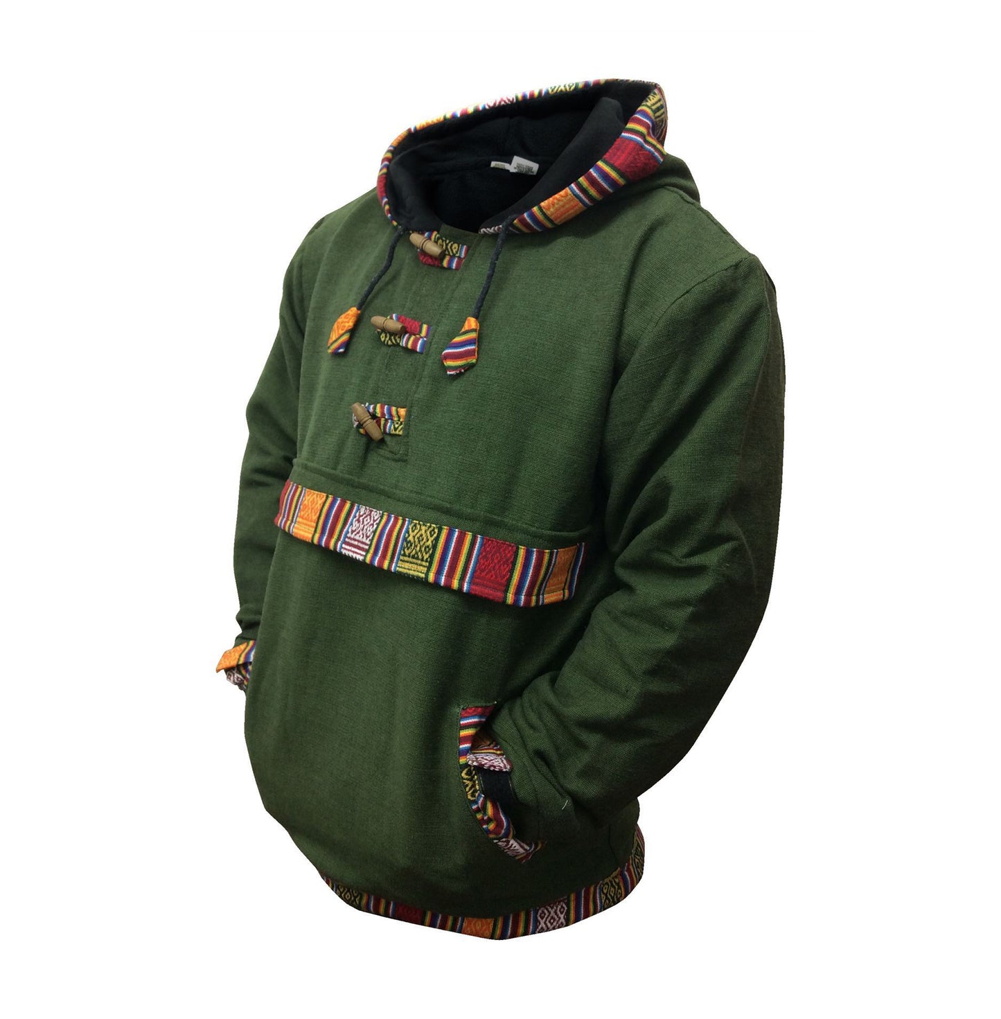 Unisex Woven Cotton Fleece Lined Pull Over