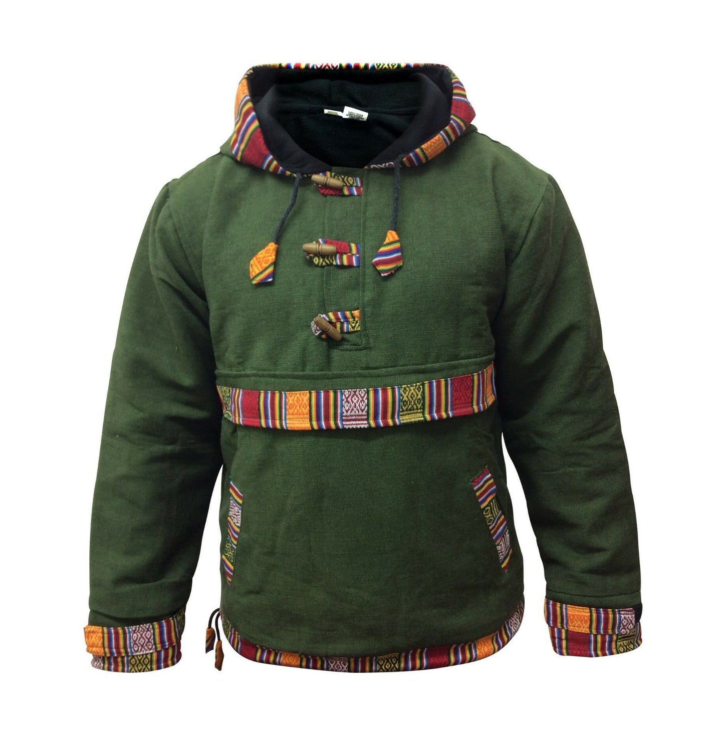 Unisex Woven Cotton Fleece Lined Pull Over