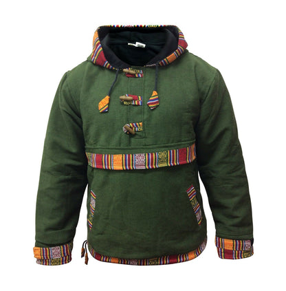 Unisex Woven Cotton Fleece Lined Pull Over