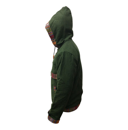 Unisex Woven Cotton Fleece Lined Pull Over