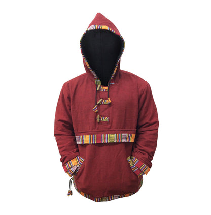 Unisex Woven Cotton Fleece Lined Pull Over