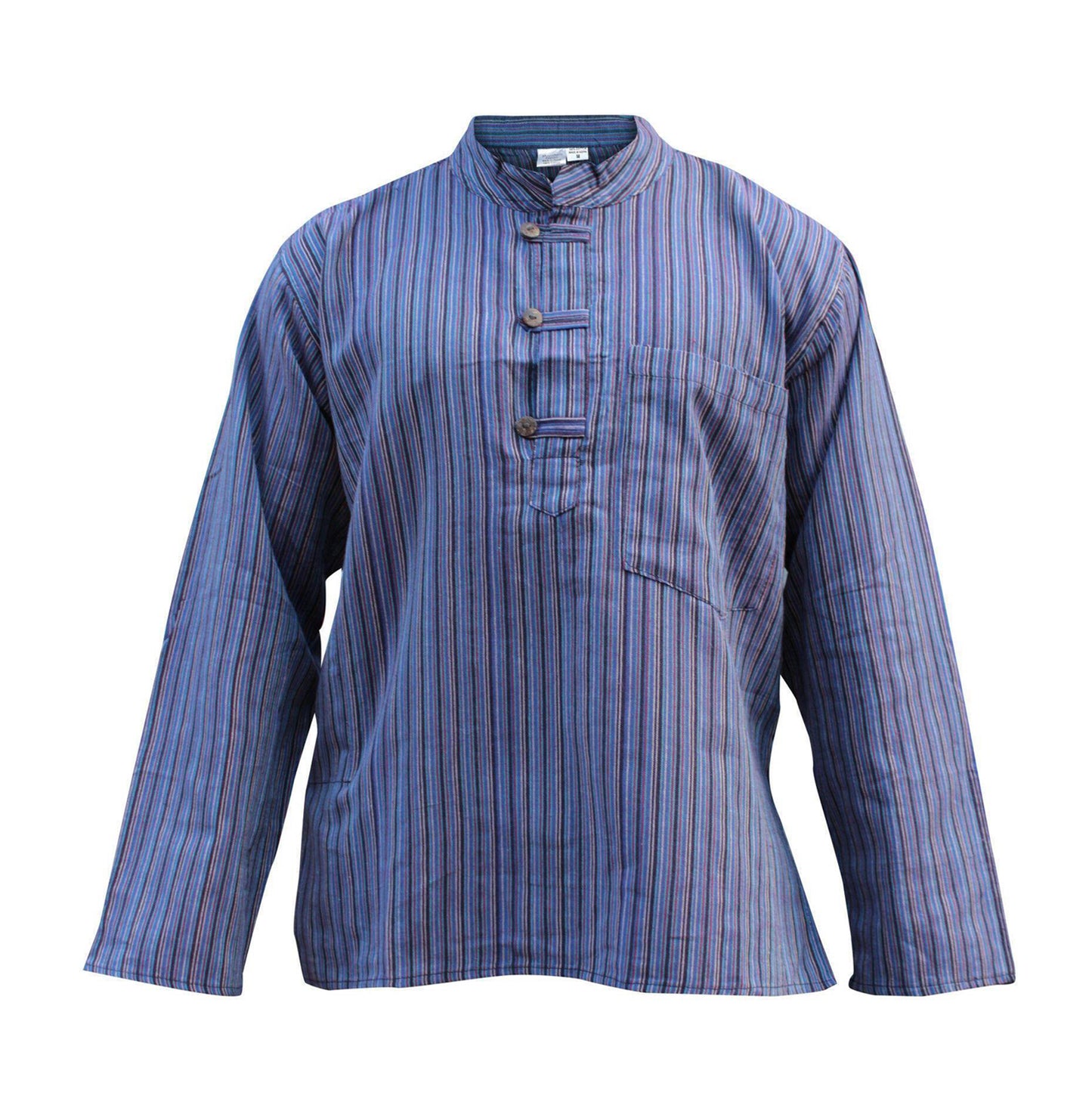 mens-multi-striped-long-sleeve-grandad-shirt