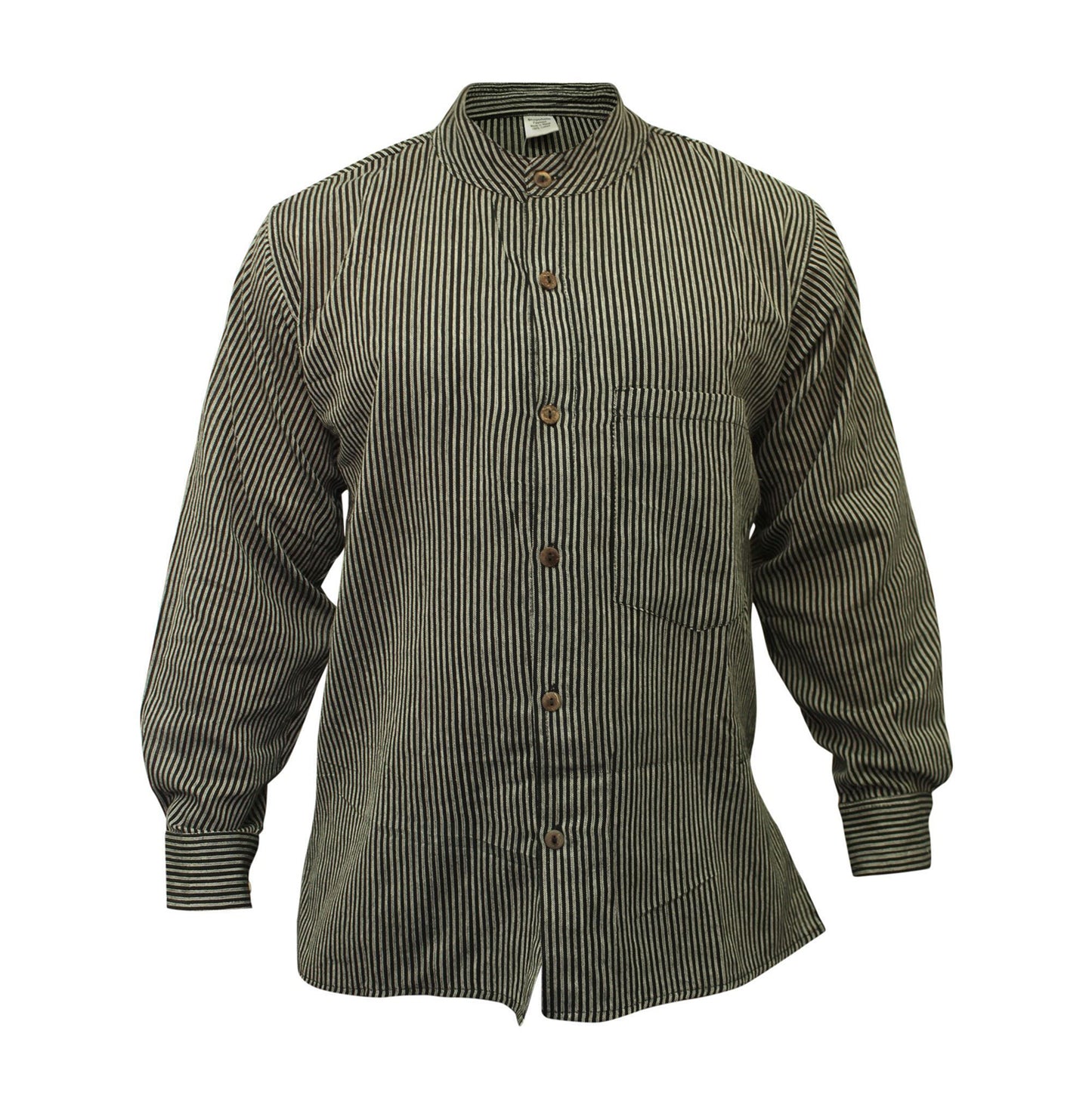 mens-pinstripe-collarless-classic-summer-shirt