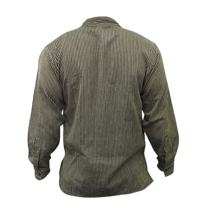 mens-pinstripe-collarless-classic-summer-shirt