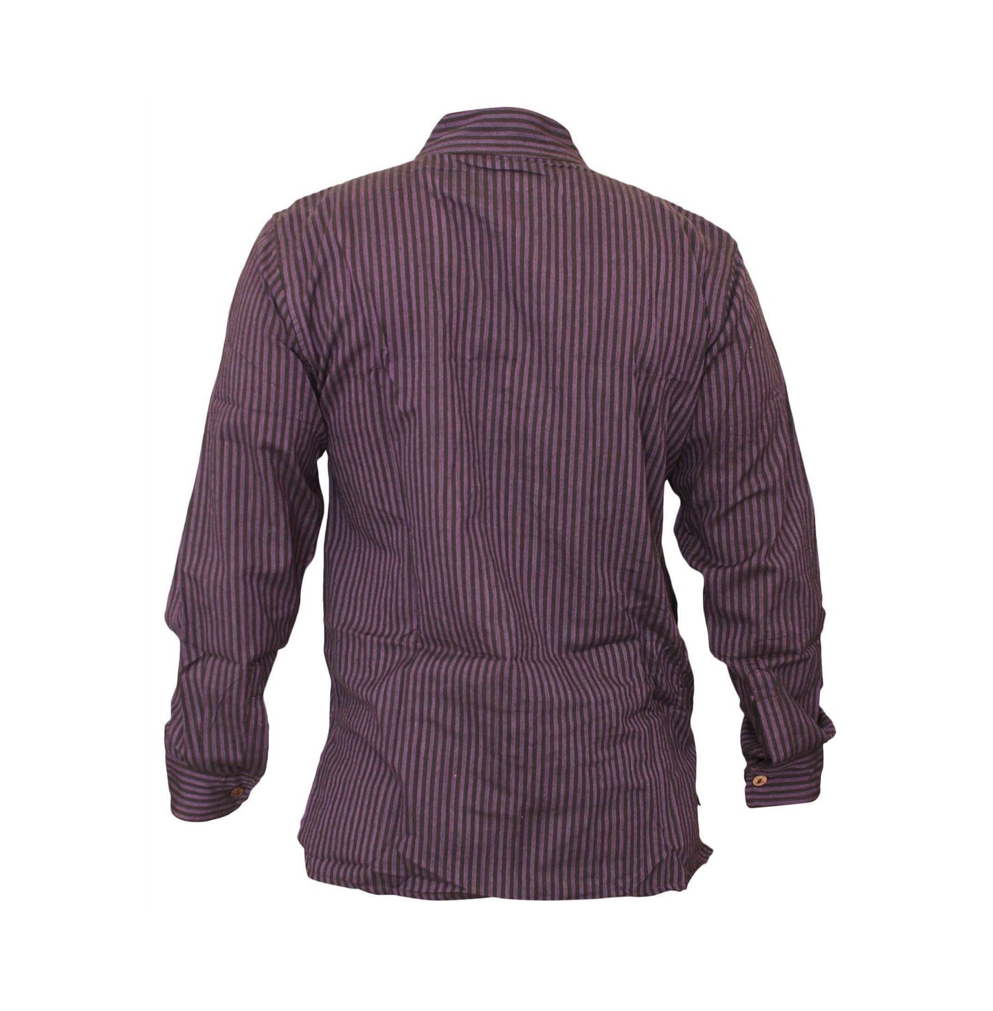 mens-pinstripe-collarless-classic-summer-shirt