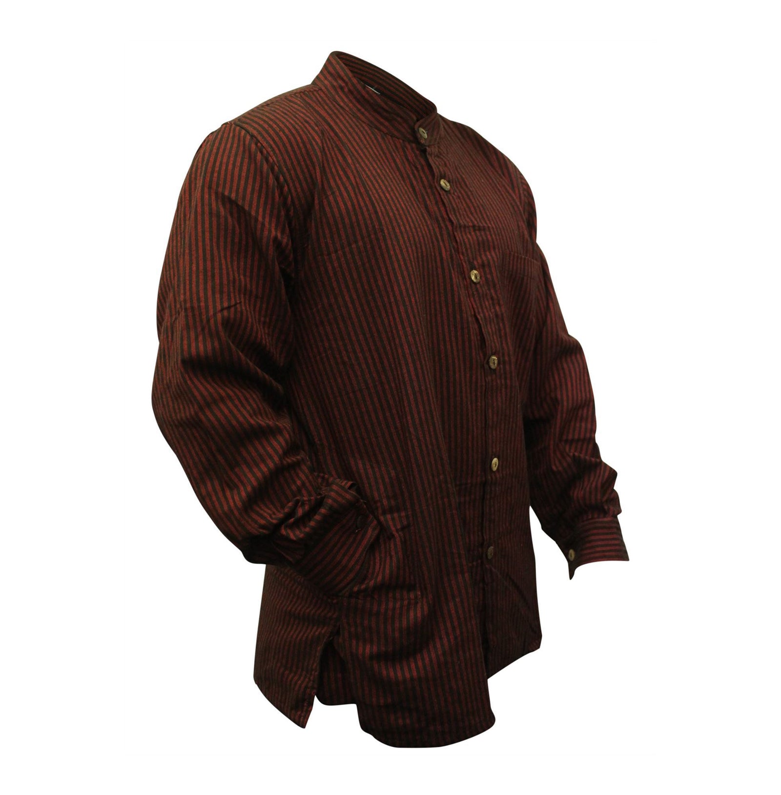 mens-pinstripe-collarless-classic-summer-shirt