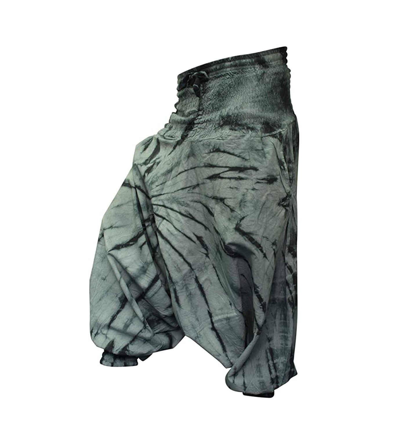 Tie Dye Harem Pants, Colourful Yoga Boho Baggy Trousers Hippie Clothes