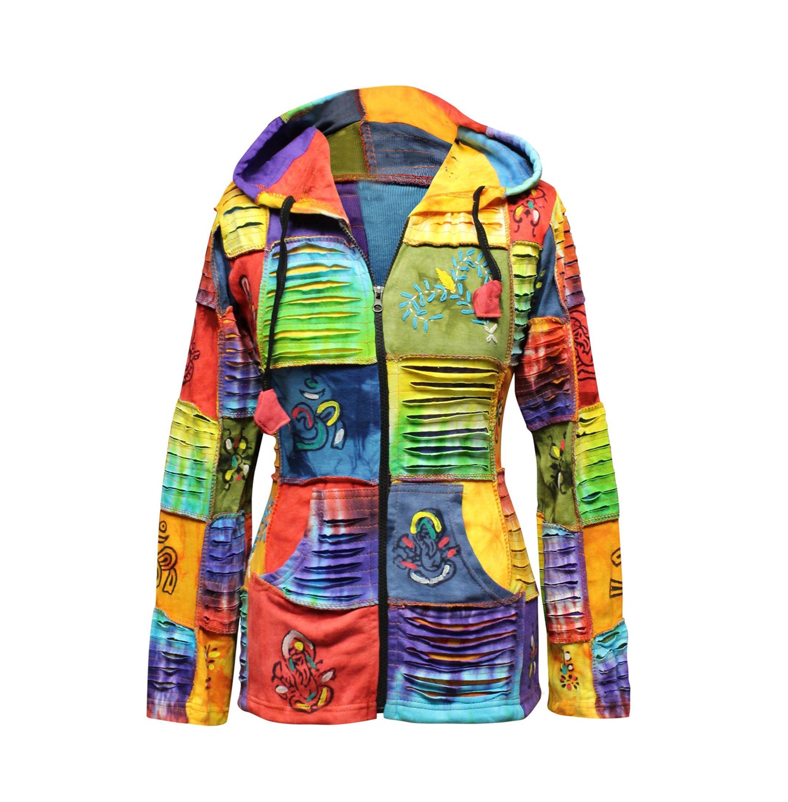 rainbow-patchwork-hoodie-jacket-for-women