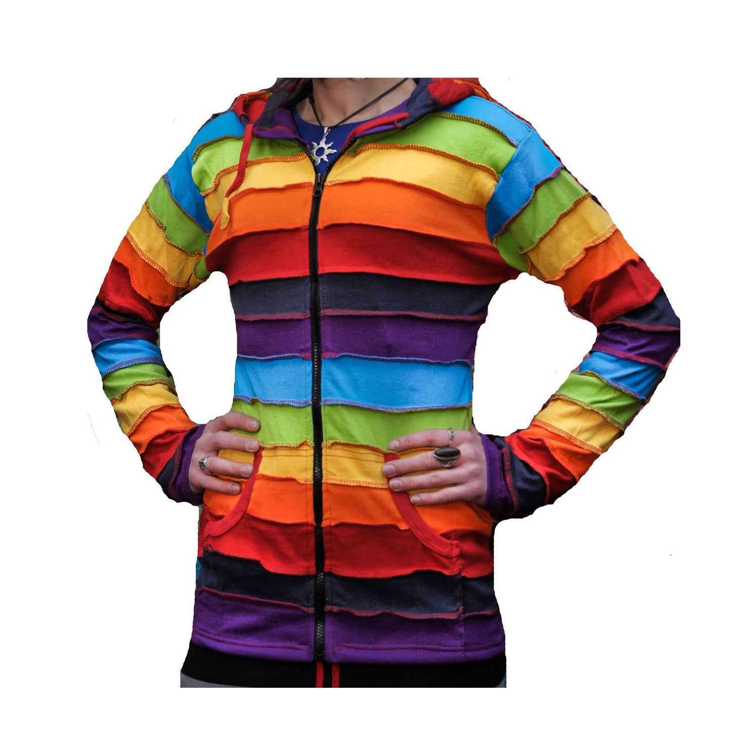 rainbow-rib-hoodie-jacket-for-women