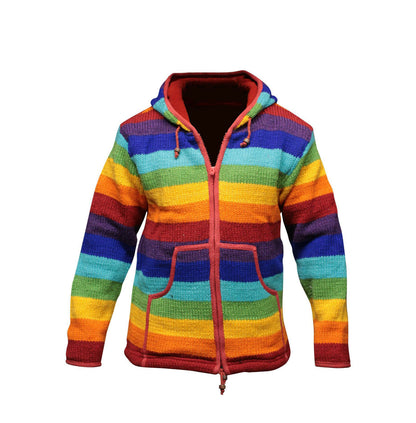 rainbow-stripe-zip-up-sweater-hoodies-for-men