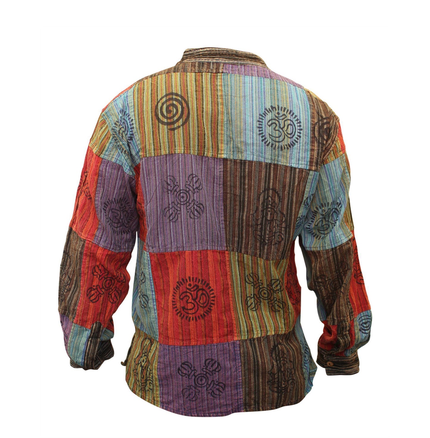 stonewashed-patchwork-kurtha-holiday-shirt-for-men